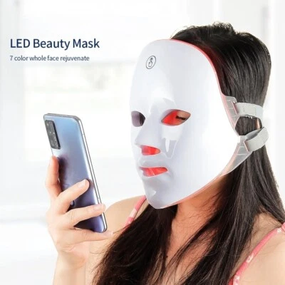 7-Color LED Photon Facial Mask Skin Rejuvenation PDT LED Light Therapy Beauty C