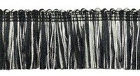 Deopro Noblesse Kollektion Pinsel Quastenband 3/4 Zoll Schwarz-Grau, 1 Yard