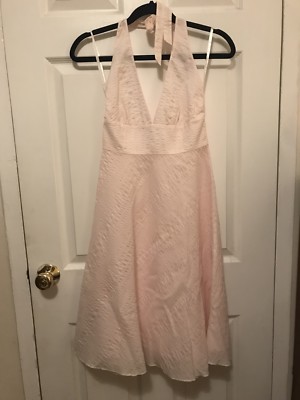 j crew halter wedding dress Women's Pink Cotton Dress, NWT Size 4P - wedding, bridesmaids halter neck wedding dress