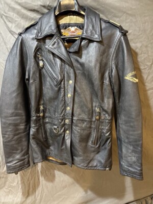 Genuine Harley Davidson Leather Motorcycle Jacket, M Women's CA