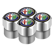 Alfa Romeo Giulia Giulietta Stelvio 159 4C Aluminum Valve Cap SILVER Wheel Tyre