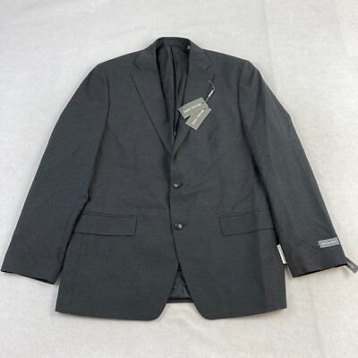 Calvin Klein Blazer Sport Coat Mens 42 Long Charcoal Gray Lined
