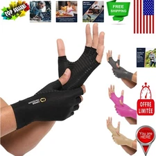 Therapeutic Fingerless Compression Gloves for Arthritis Relief - Unisex Sizes