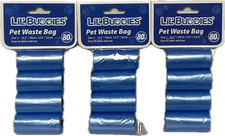 Pet Waste Bag Refills 12 Rolls 20 bags each Total 240 Bags Color Blue.