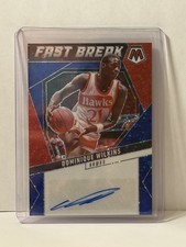 2024-25 Panini Mosaic Dominique Wilkins BLUE Fast Break Disco Autograph Auto /25