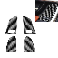 4pcs Car Fiber Window Lifting Button Decorative Stickers