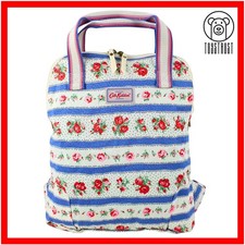 Cath Kidston Backpack Rucksack Lightweight Floral Ribbon Rose Oilcloth CR35