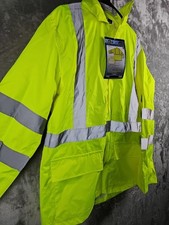 Radwear Reflective Rain Jacket Mens Size Medium High Visibility Construction New