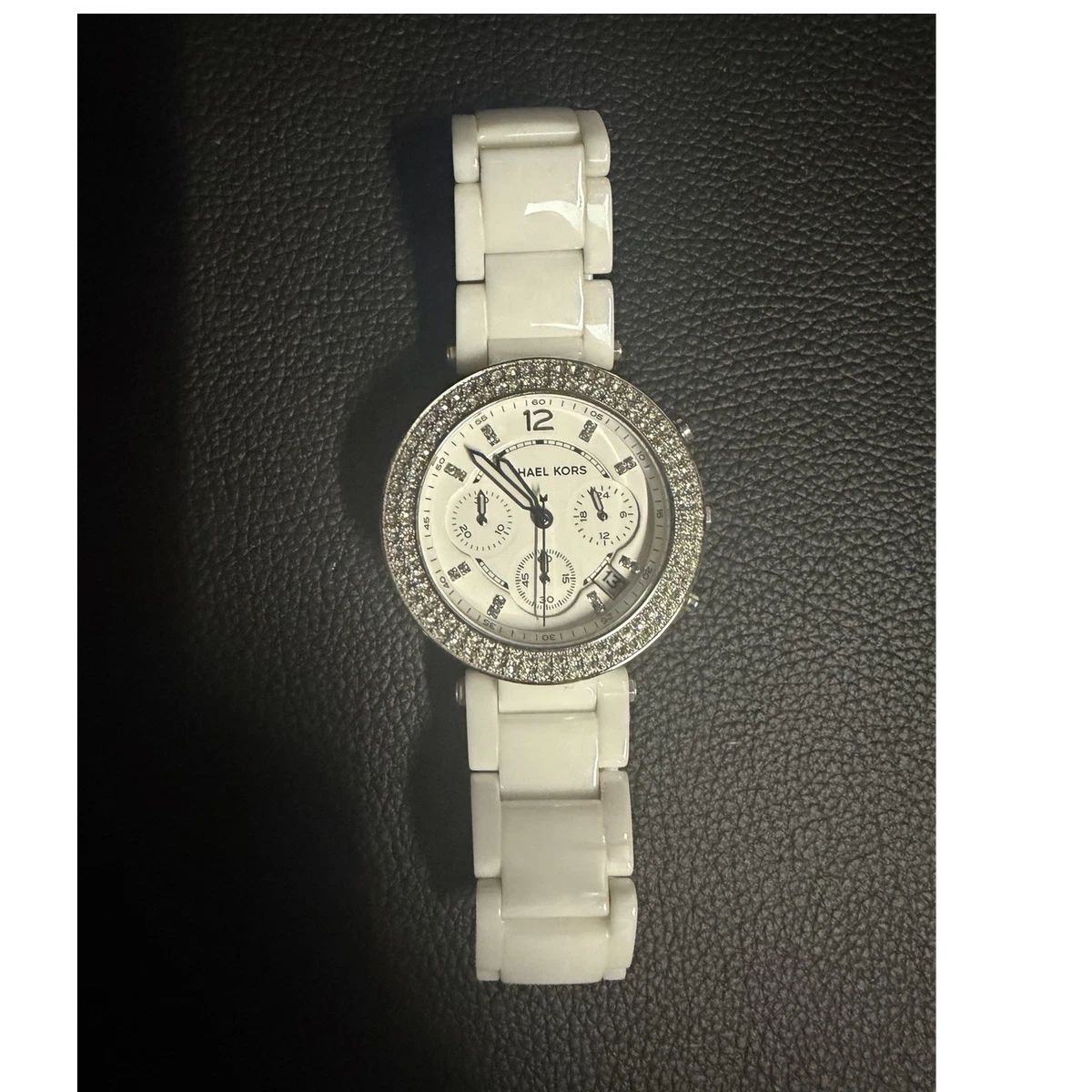 Michael‎ Kors Women\'s Classic White acrylic Watch MK6192 (Needs Battery) Michael Kors Lexington Steel 36 mm White Dial Quartz Ladies  main image 4