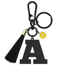 Initial Letter Keychain for Backpacks Purse Handbags A-Z Key 1 Set, A