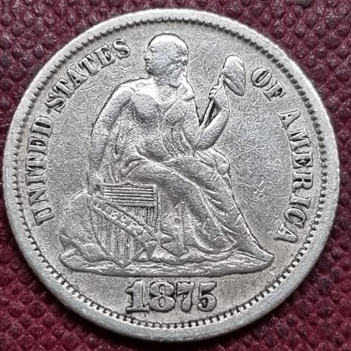 1875 Seated Liberty Dime 10c XF #98719