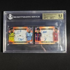 🚛KK 22-23 TOPPS UCC QUAD AUTO /5 BELLINGHAM HAALAND PEDRI MUSIALA BGS9.5AUTO10