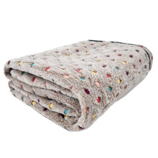 Soft Fluffy Pet Blanket Cute Dot Pattern Cozy Warm Blanket for Cat Dogs Bed Smal