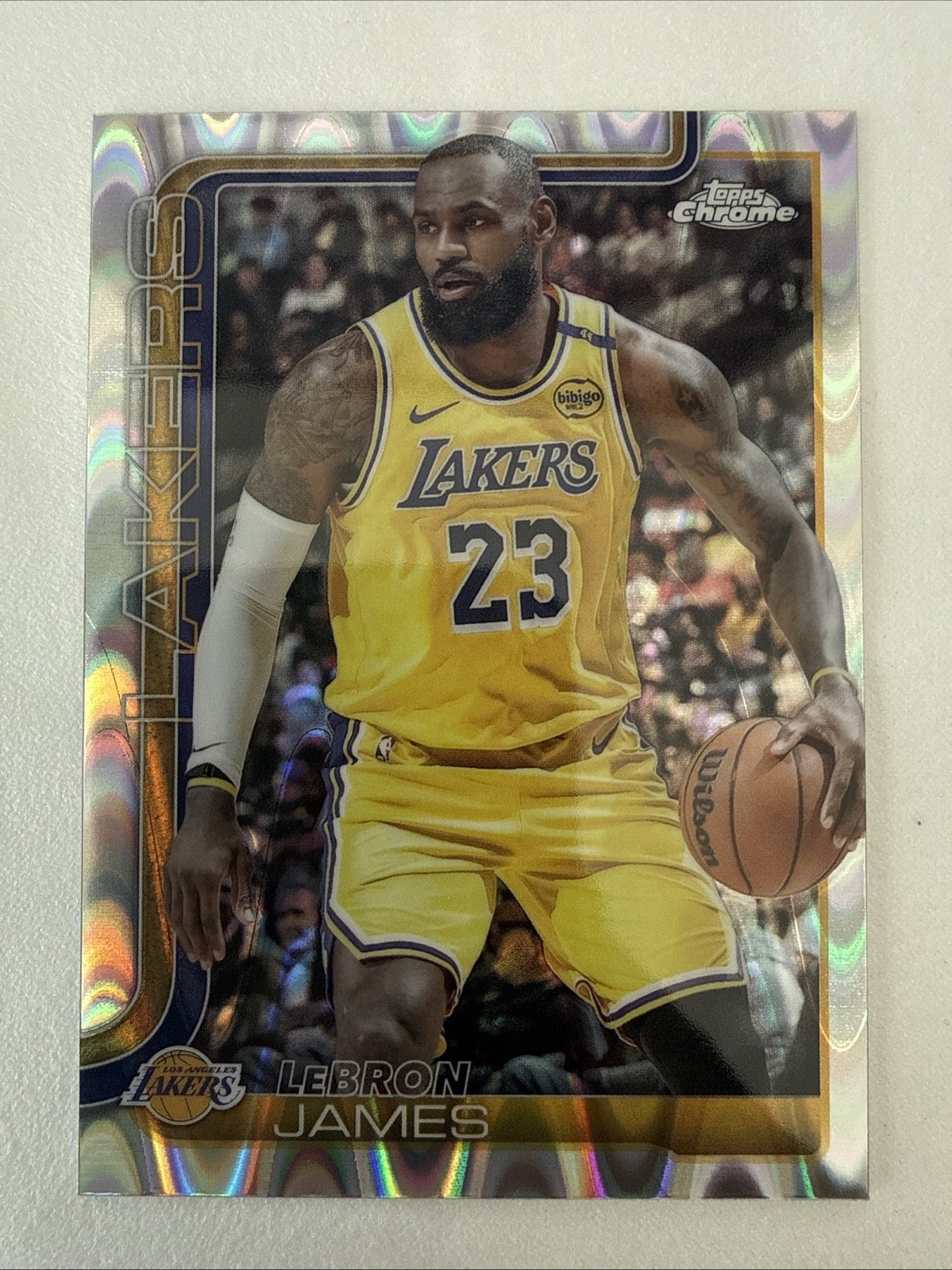 2025-26 Topps Chrome Raywave LeBron James #127 Lakers NBA Basketball Card