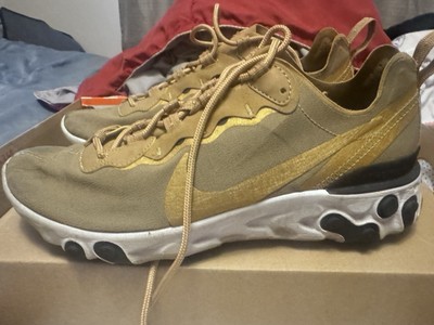 Size 7.5- Nike React Element 55 Metallic Gold Men's Running Shoes