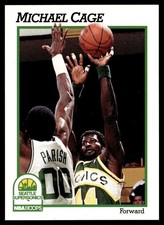 1991-92 Hoops Michael Cage Seattle SuperSonics #198