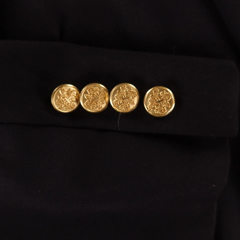 Chaqueta Evan Picone de Colección M MT 42L Lana Lúpulo Botones Dorados Blazer Transpirable Foto 4 de 4