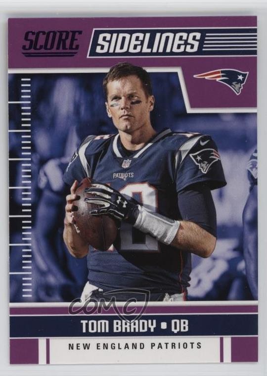 2018 Score Sidelines Purple Tom Brady #12 07qd