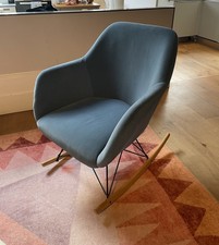 Stylish Mid-century style blue Rocking chair, in excellent condition