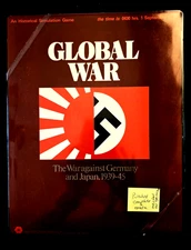 "GLOBAL WAR" WORLD WAR II WAR GAME - SPI - PUN, COMPLETE + ERRATA