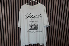 Rhude Heaven on Earth Graphic Tee XL NWT Vintage White Made in USA Relaxed Fit