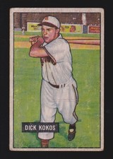 DICK KOKOS browns 1951 BOWMAN #68 VERY GOOD NO CREASES