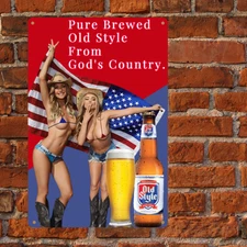 Old Style Beer Metal Sign for Man Cave  Bar Pub Decor Beer Art Sign 12"