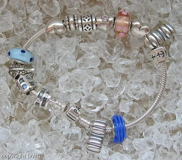 Armband mit Charms Anhänger Marke Pandora 925 Silber 20 cm top! - Bild 3 von 4