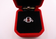 Red Garnet Adjustable Ring S925 Sterling Silver Setting Certificate Included