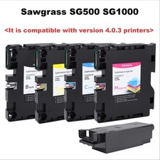 Latest Sawgrass SG500 SG1000 dye Sublimation Ink Cartridges Waste Ink Collector