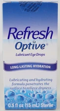 Refresh Optive Eye Drops LONG LASTING HYDRATION- 0.5 fl oz EXP: 01/31/2026