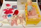 Suzy Cute 1964 Doll: Baby Crib, Case,Accessories..