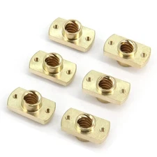 Zeberoxyz 6PCS Brass T8 Nut Trapezoidal Screw for 8mm Diameter, 2mm Pitch 8mm...