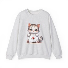 Kitten Sweatshirt, Cat Lover Gift, Cozy Jumper, Cute Feline Pullover, Animal