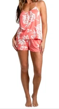 Linea Donatella Women's 2-Pc. Printed Short Pajamas Set - Coral, Size Small, $48