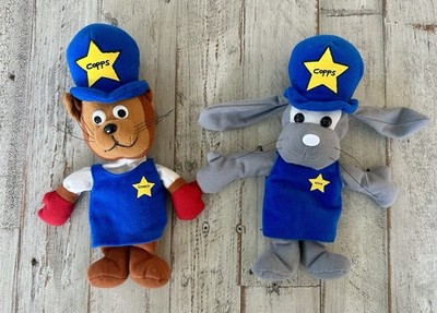 LOT OF 2 Copps Foods Grocery Store Mascot Scratch Cat & Wink Rabbit 1992 Plush