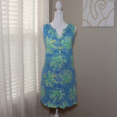 Lilly Pulitzer Sleeveless Top White Blue Breakwater Tint Party Wave Essie Sz XS
