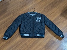 Limited Too Black And White Bomber Jacket Girls Size 10