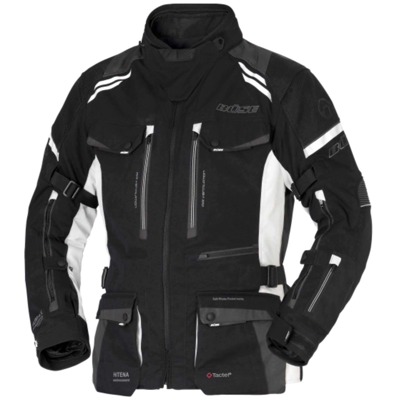 Büse - Women's Motorcycle Textile Jacket 42 - Highland III - Black-Light Gray
