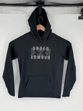 Under Armour Women  s Loose Fit Hoodie ColdGear Black Size Small Pocket Warm J4