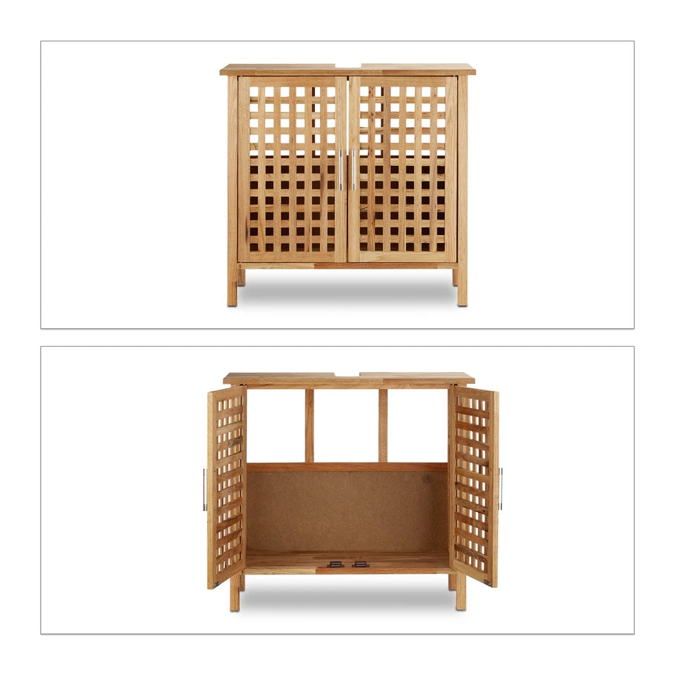 Waschbeckenunterschrank walnuss Waschtischunterschrank Badezimmerschrank - Bild 4 von 4