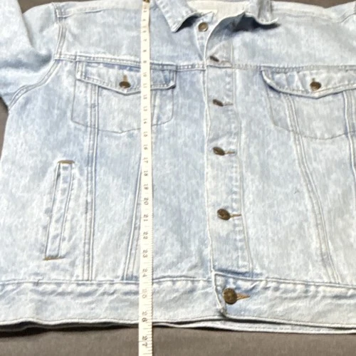 Vintage 90s Stefano Man Basic Original Design Denim Jacket Medium Light Wash Tru image 11