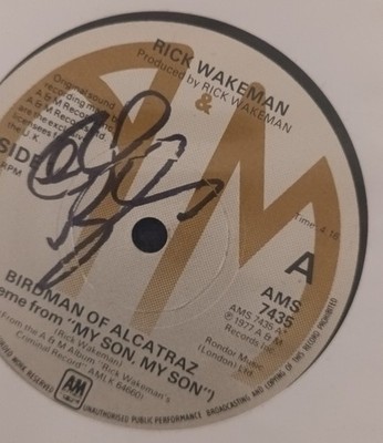 Rick Wakeman Birdman Of Alcatraz (Theme From 'My Son My Son') 7'' vinyl SIGNED