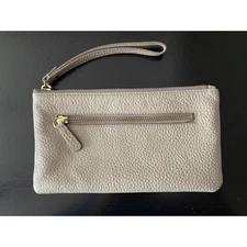 14th & UNION Pebbled Taupe Leather Wristlet