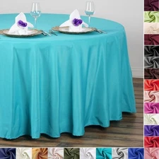 15 pcs Wholesale Lot 108" ROUND POLYESTER TABLECLOTHS Wedding Party Decorations