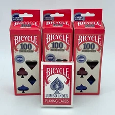 BICYCLE Poker Set 300 Chips Total 100 Ct Packs and One Decks of Cards NEW