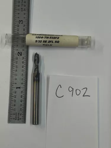 1 NEW USA 5/32" DIAMETER CARBIDE ENDMILL 1006-TN-532F2. 2 FL SQ 9/16" LOC (C902)