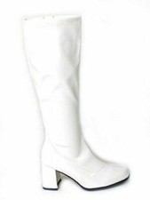 Ladies Womens Fancy Dress Party GO GO Knee High Boots 60s & 70s Retro Sizes 3-12