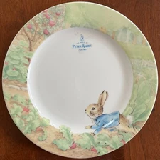 SET of 4 World of Beatrix Potter Peter Rabbit Spring Garden 10.5" Dinner Plates