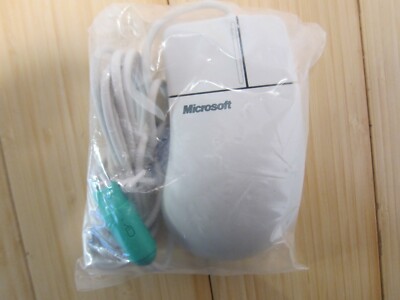 NOS Vintage 2 Button Microsoft Mouse Port Compatible PS2 Mouse 2.1A PN X03-68761